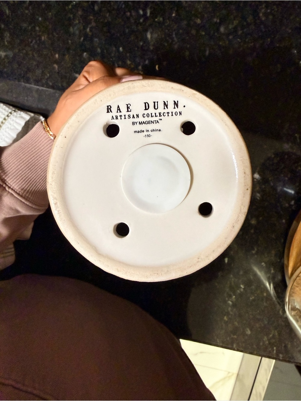 Rae Dunn White & Tan 'HOME' Ceramic Birdhouse - Picture 4 of 4